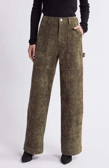 Blanknyc Franklin Rib Cage Faux Suede Carpenter Pants