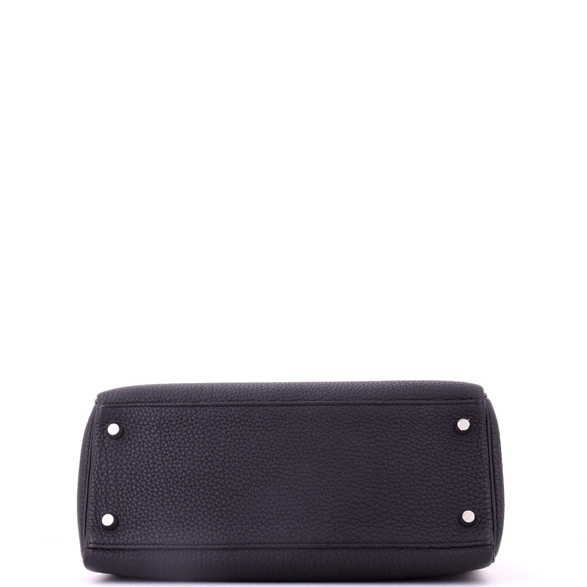 Kelly Handbag Black Togo with Palladium Hardware 28, Alternate, color, Black