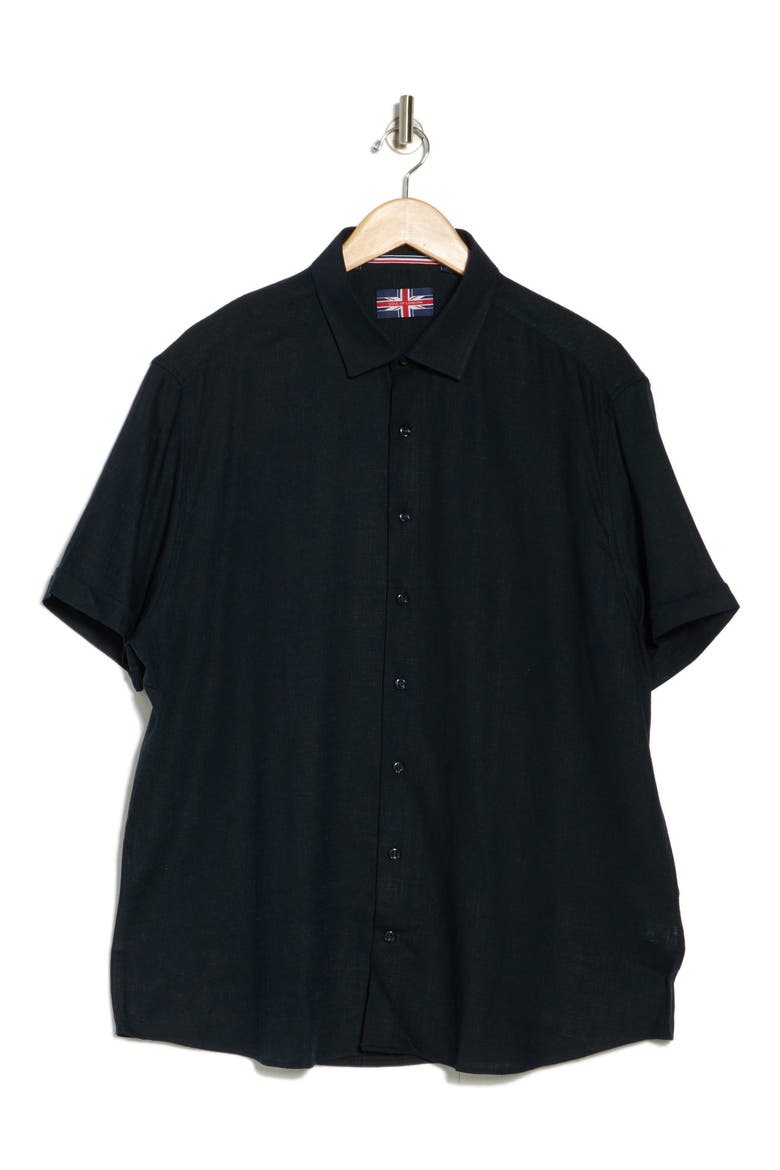 Short Sleeve Sport Shirt, Main, color, NAVY/ MARINE