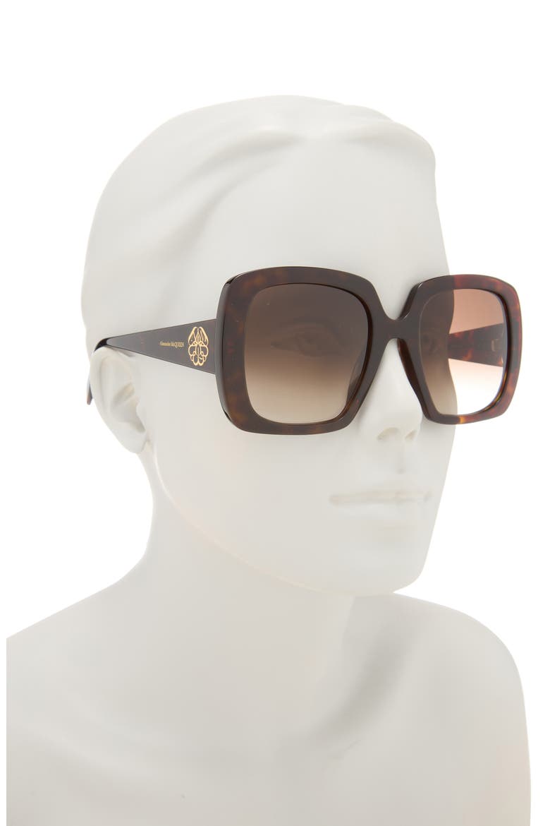 54mm Square Sunglasses, Alternate, color, HAVANA HAVANA BROWN