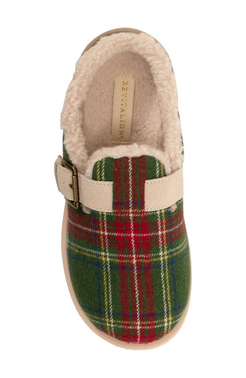 Revitalign Gift Plaid Faux Shearling Lined Slipper In Metallic