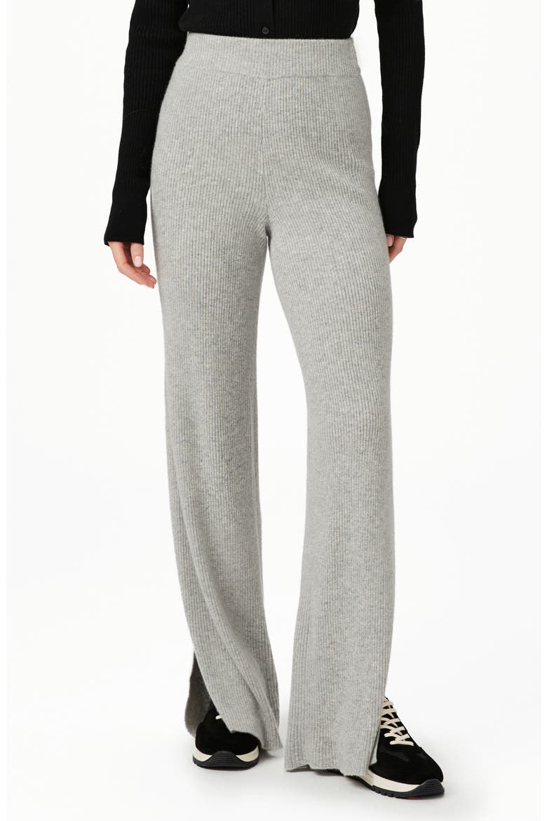 Rennala Rib Cashmere Pants, Main, color, HEATHER GREY