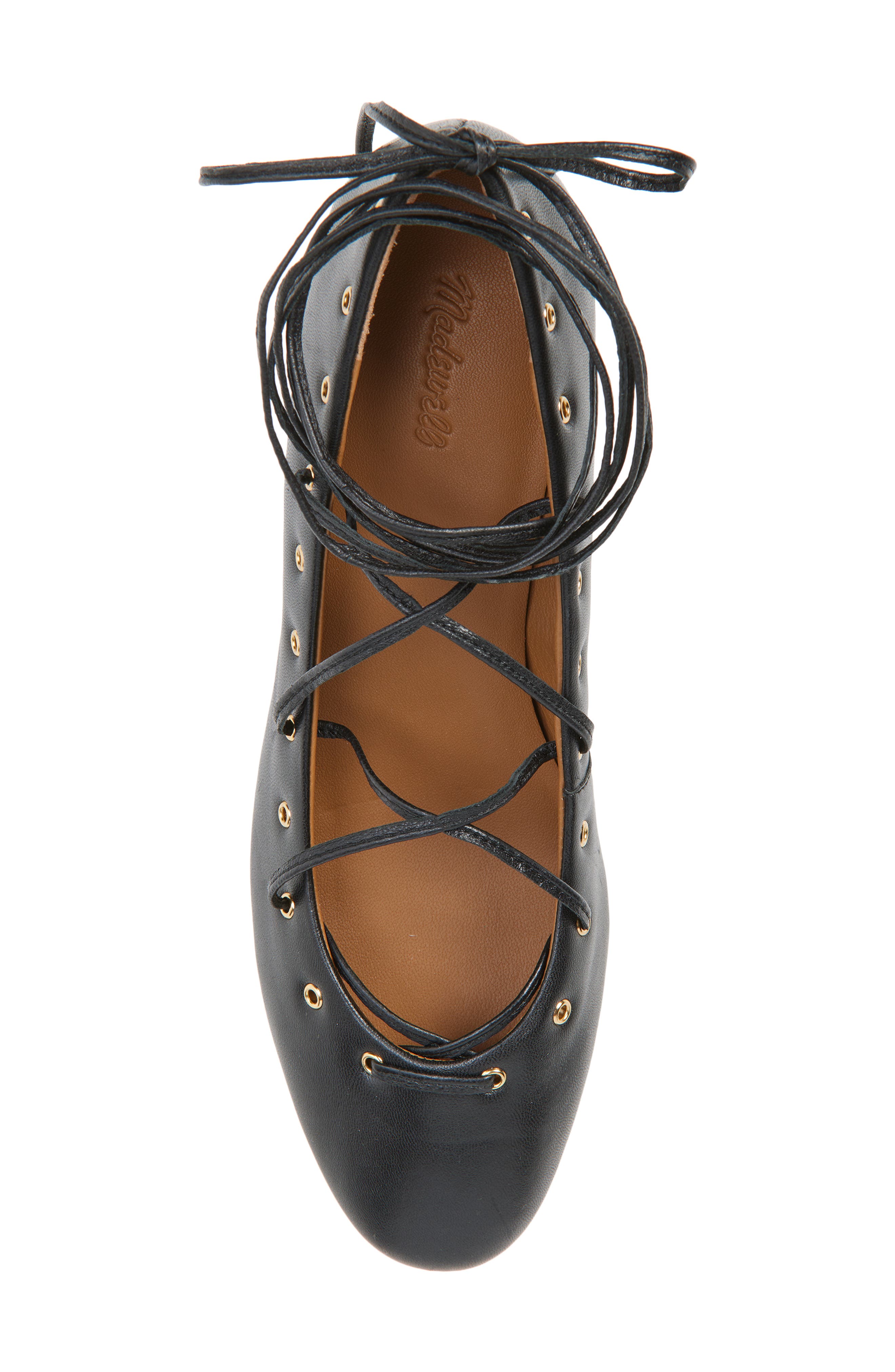 Madewell The Remy Lace-Up Pump, Alternate, color, True Black