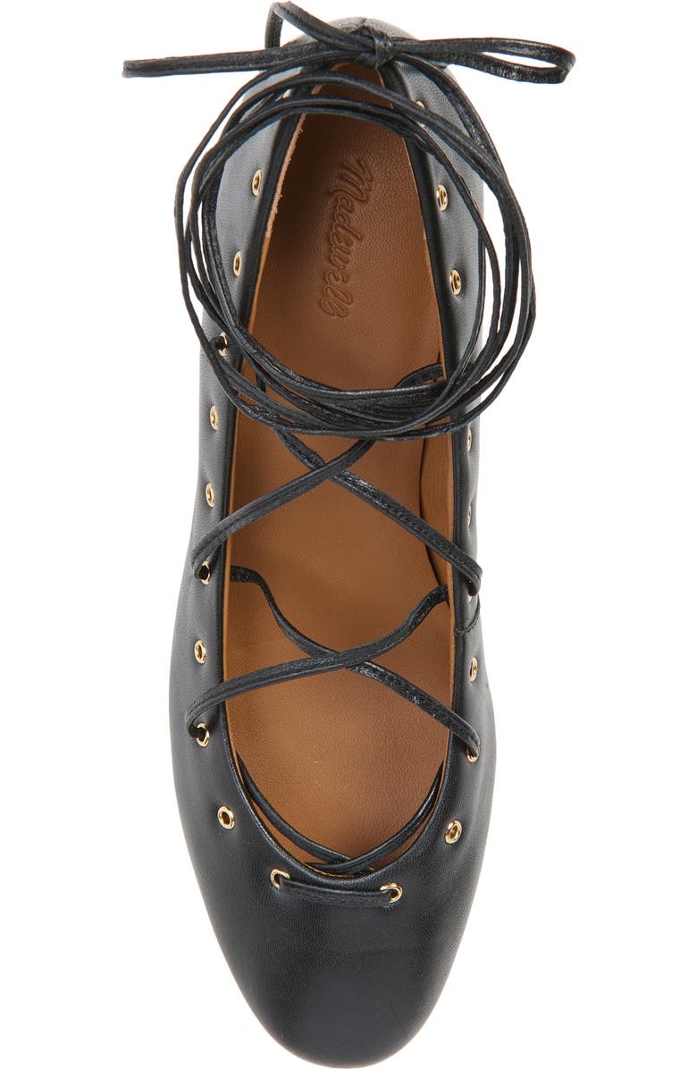 Madewell The Remy Lace-Up Pump, Alternate, color, True Black