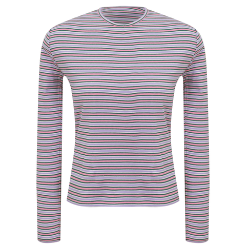 Dolman V-Neck Striped Long Sleeve Tee