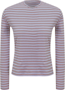 Dot Dolman V-Neck Striped Long Sleeve Tee