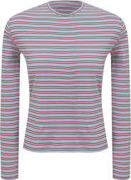 Dot Dolman V-Neck Striped Long Sleeve Tee