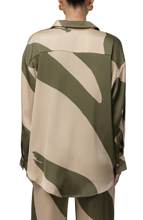 Jluxlabel Ella Oversize Colorblock Button-up Shirt In Multi