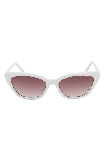 Guess 55mm Cat Eye Sunglasses In Neutral