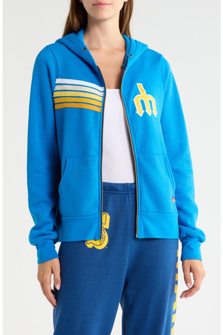 Seattle Mariners Graphic Full Zip Hoodie, Main, color, ADVENTURE BLUE