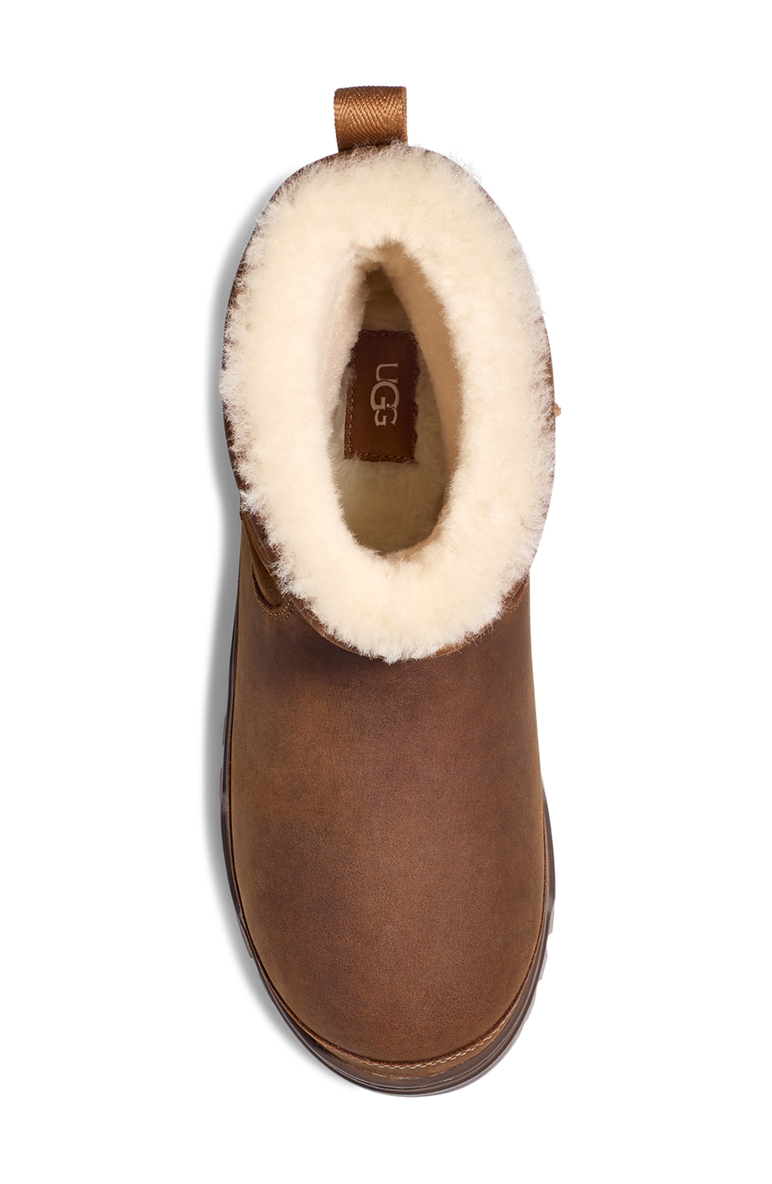 UGG<sup>®</sup> Heritage Trailgazer Waterproof Genuine Shearling & Wool Boot, Alternate, color, Chestnut
