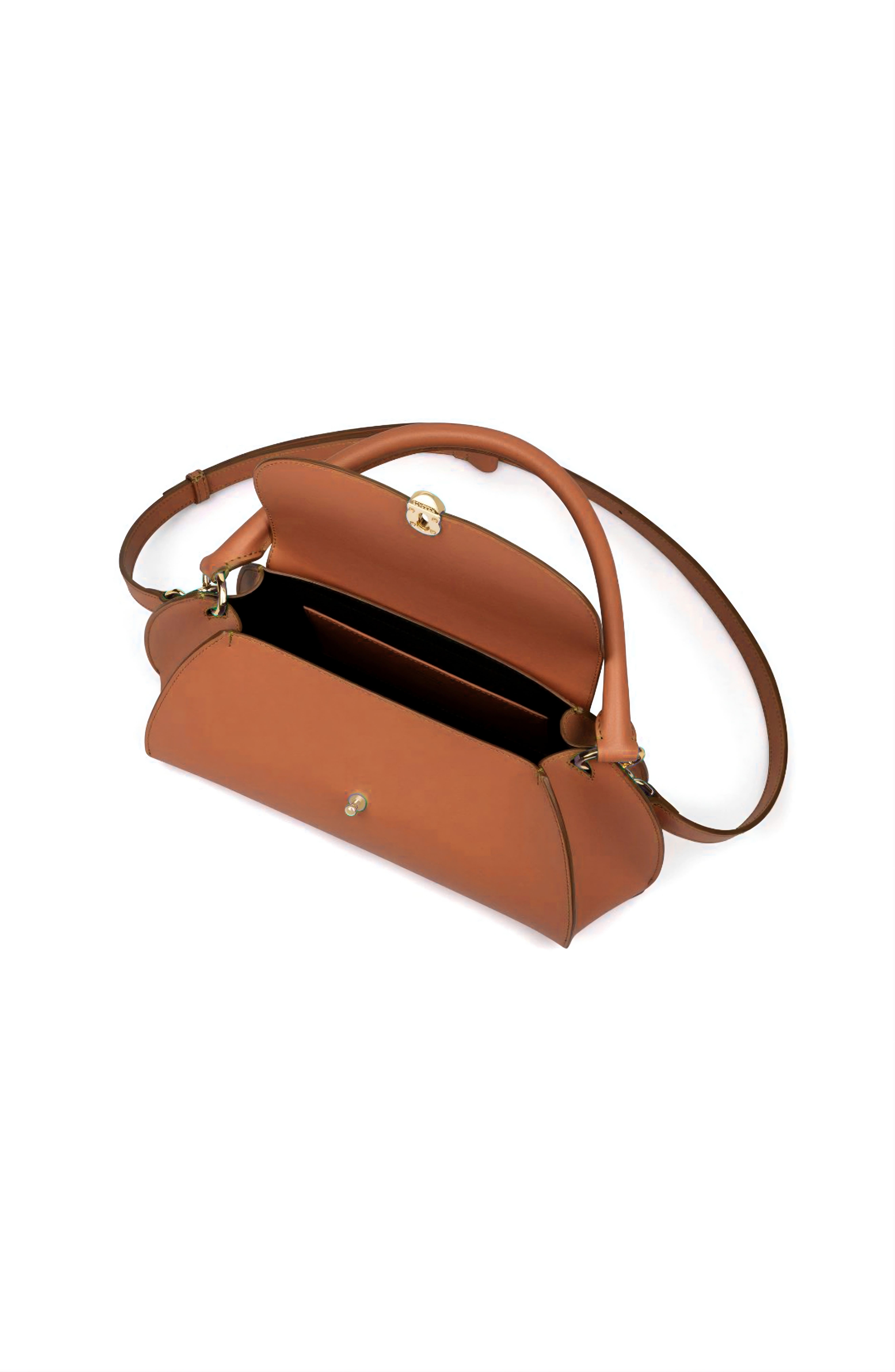 NOIRGAZE Scallop Calf Leather Bag, Alternate, color, Tan
