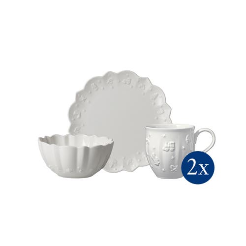 Villeroy & Boch Toy's Delight Royal Classic Breakfast Set For 2 In White
