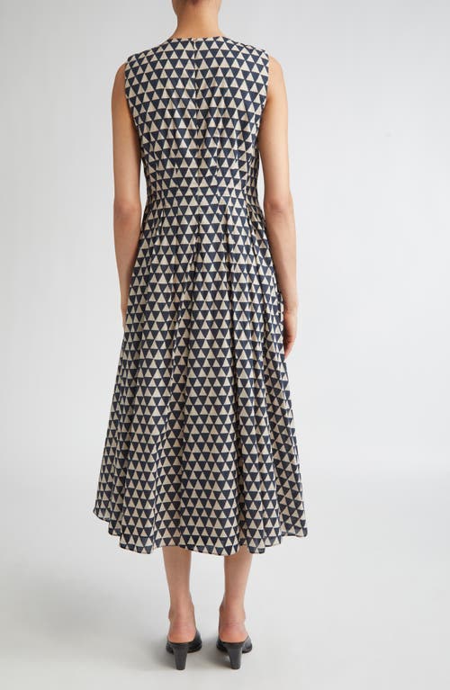Max Mara Cotton Voile Printed Midi Dress