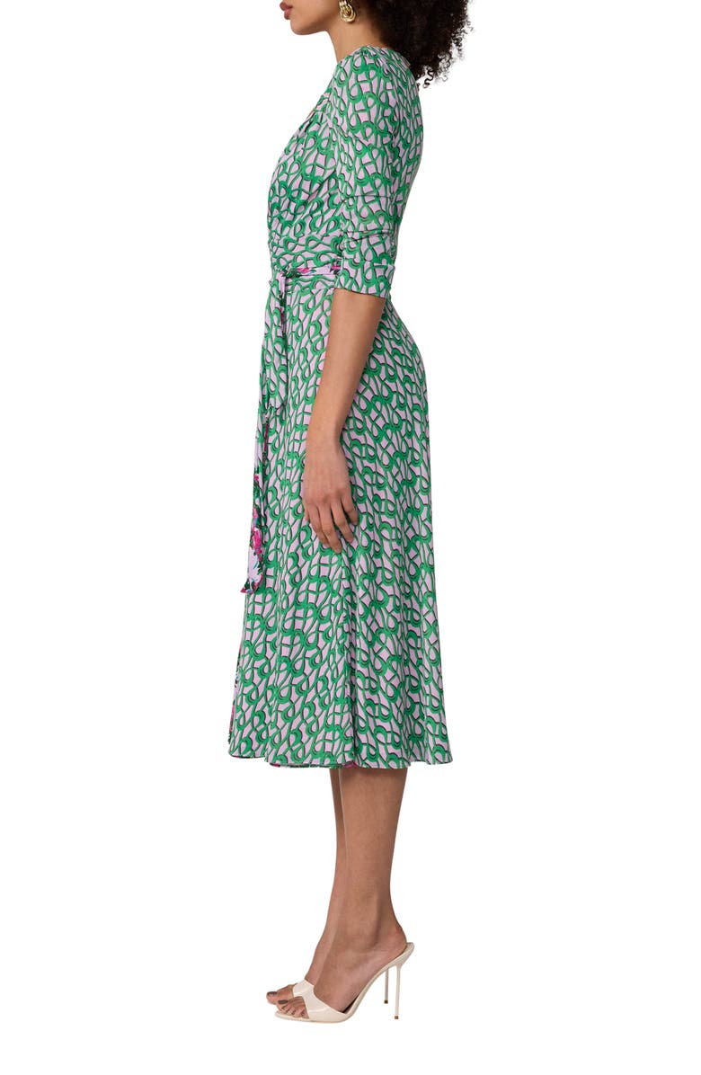 Diane von Furstenberg Carmen Reversible Mixed Print Jersey Wrap Dress, Alternate, color, Provence Gossip Pink