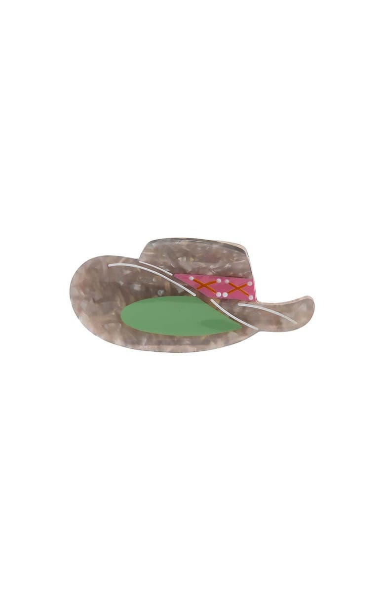 BY ADINA EDEN Marbled Cowgirl Hat Claw Clip, Main, color, Multi Color