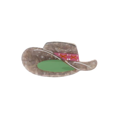 Marbled Cowgirl Hat Claw Clip