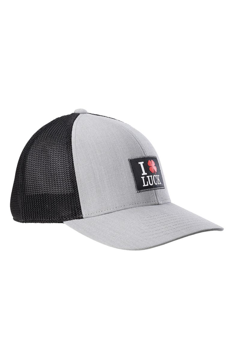Black Clover I Love Luck Adjustable Baseball Cap, Alternate, color, Grey