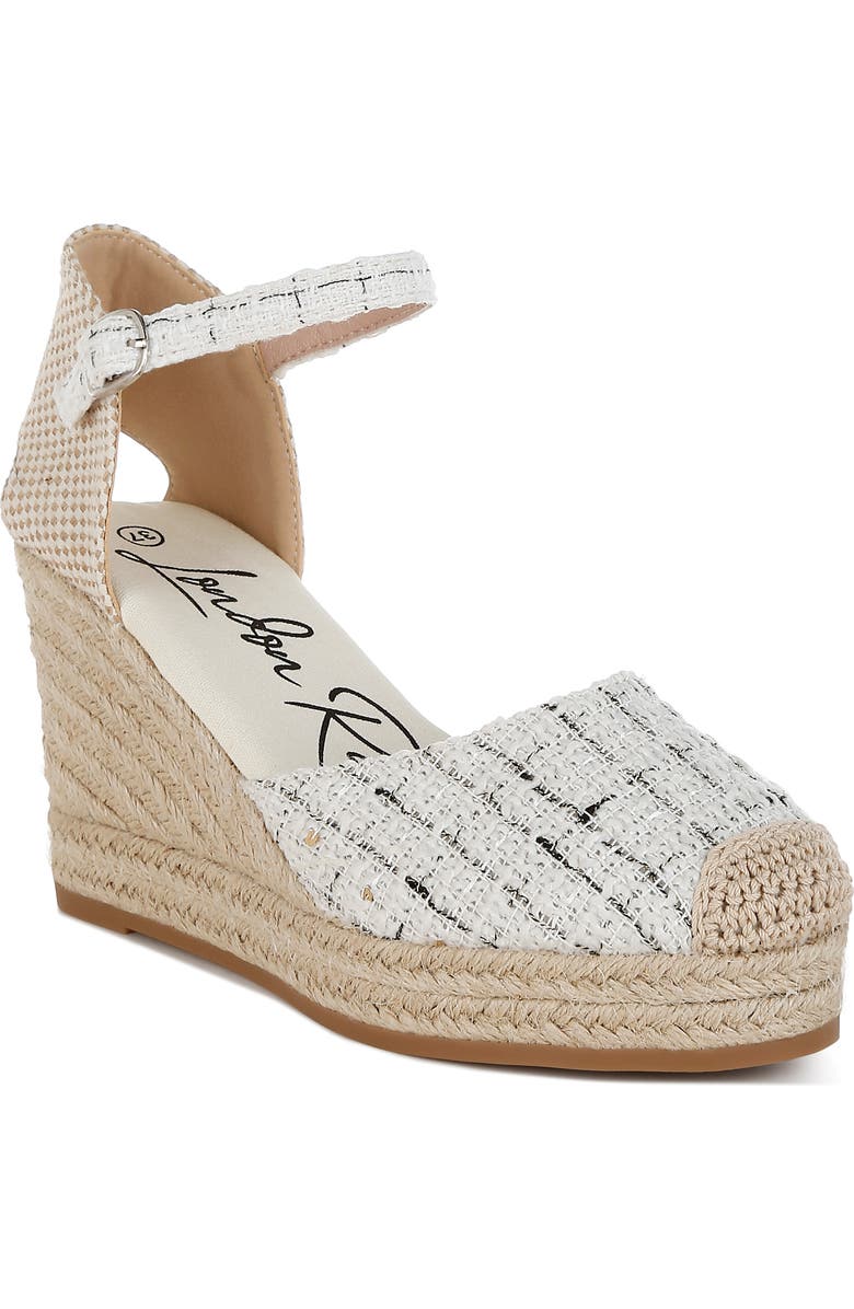 LONDON RAG Regatta Platform Wedge Espadrille, Main, color, White