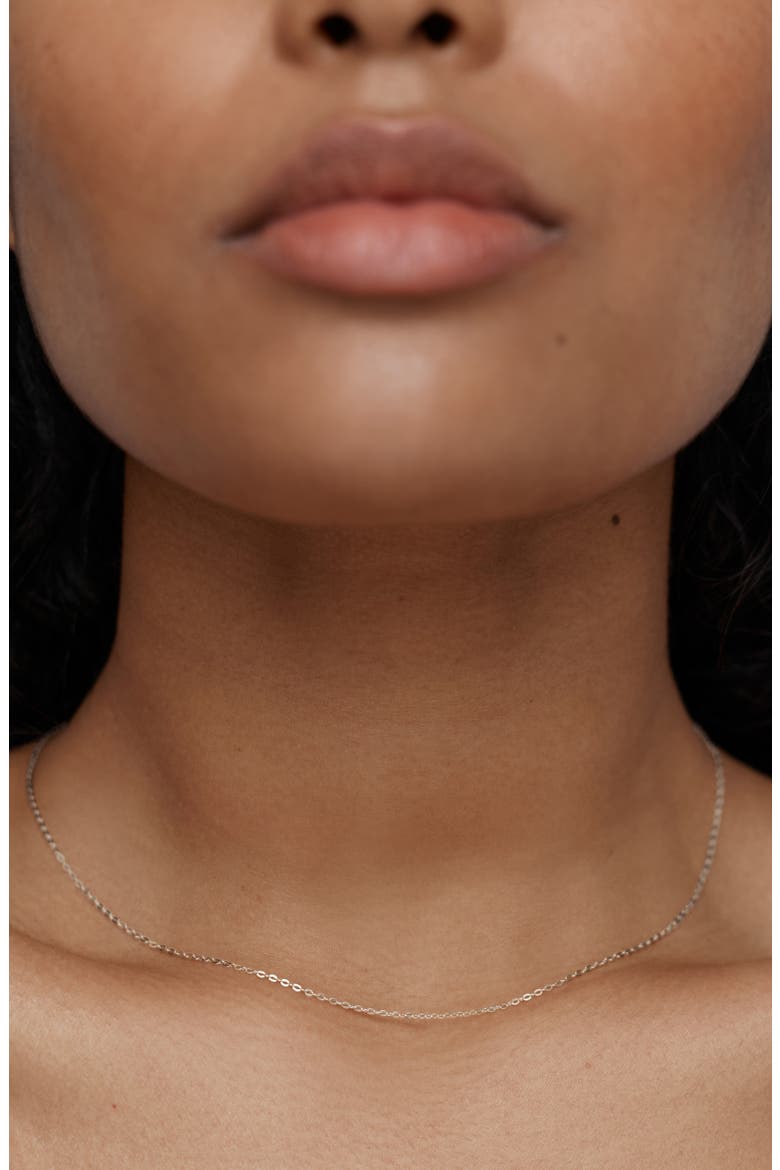 Slim Rolo Chain Necklace, Alternate, color, STERLING SILVER