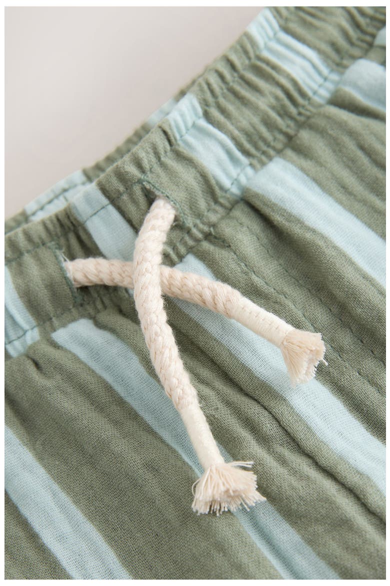Kids' Stripe Cotton Pants, Alternate, color, GREEN
