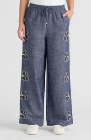NVLT Embroidered Drawstring Pants