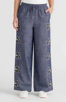 NVLT Embroidered Drawstring Pants