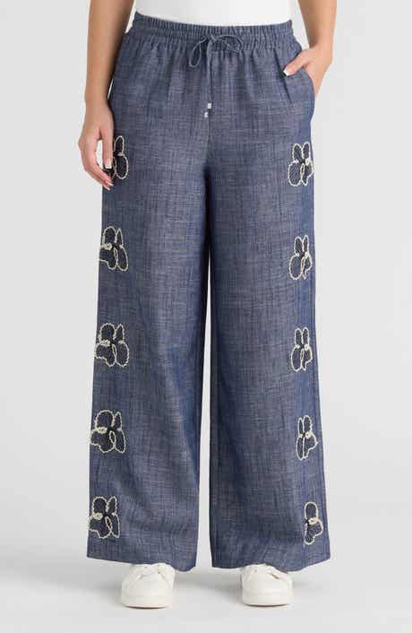 NVLT Embroidered Drawstring Pants