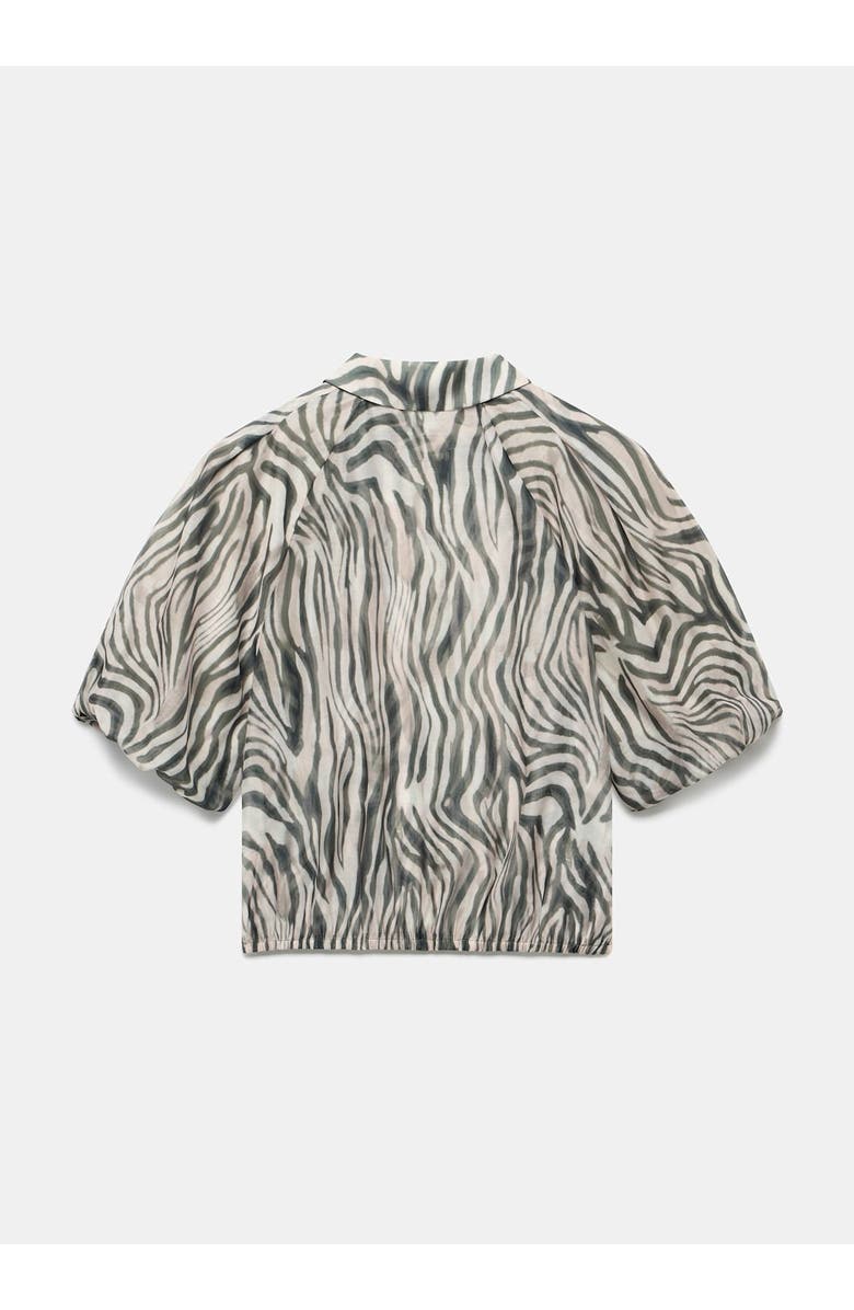 MINT VELVET Zebra Print Shirt, Alternate, color, Khaki