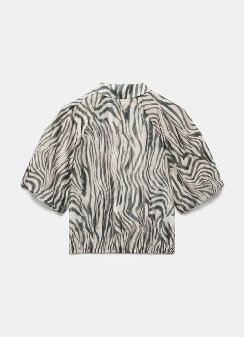 Mint Velvet Zebra Print Shirt In Brown