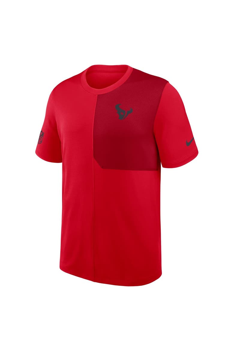 Men's Nike Red Houston Texans Sideline UV Performance Coach Shirt, Alternate, color, Red