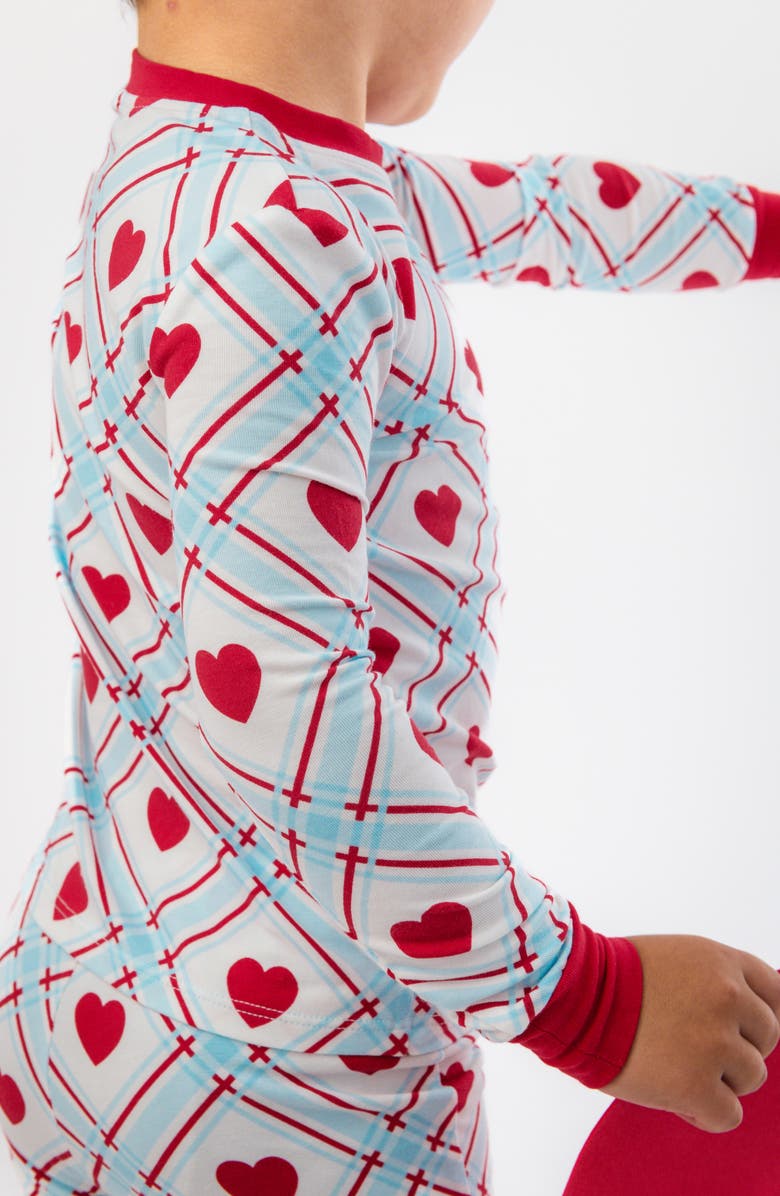 RuggedButts Kids' Blue Sweetheart Print Two-Piece Pajamas, Alternate, color, Blue