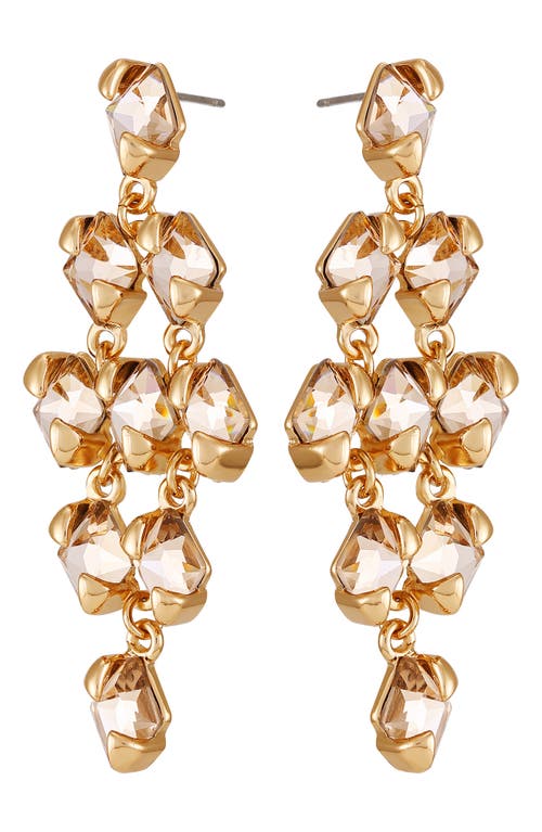 Vince Camuto Crystal Kite Drop Earrings In Peach/goldtone