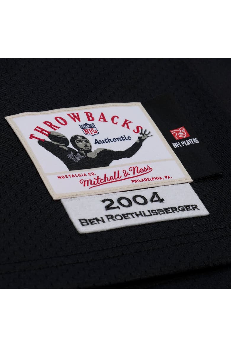 Men's Mitchell & Ness Ben Roethlisberger Black Pittsburgh Steelers 2004 Authentic Throwback Jersey, Alternate, color, Black