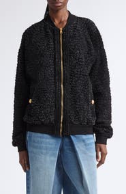 Balmain Fluffy Wool & Cotton Blend Tweed Jacket