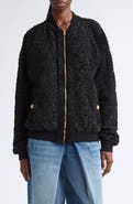Balmain Fluffy Wool & Cotton Blend Tweed Jacket