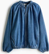 H&M Gathered Bomber Jacket