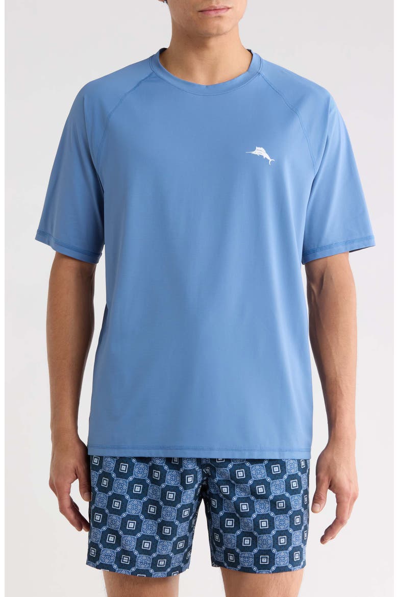 Chill Time Bay IslandZone® Short Sleeve Rashguard, Main, color, INFINITY SKY