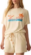 Faherty High Tide Short Sleeve Pima Cotton Terry Sweatshirt
