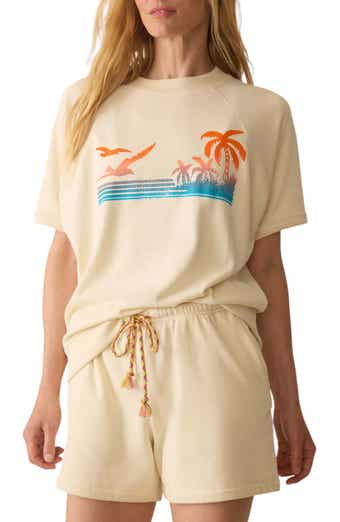 Faherty High Tide Short Sleeve Pima Cotton Terry Sweatshirt