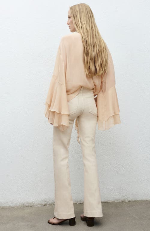 Mango Flare Jeans In White