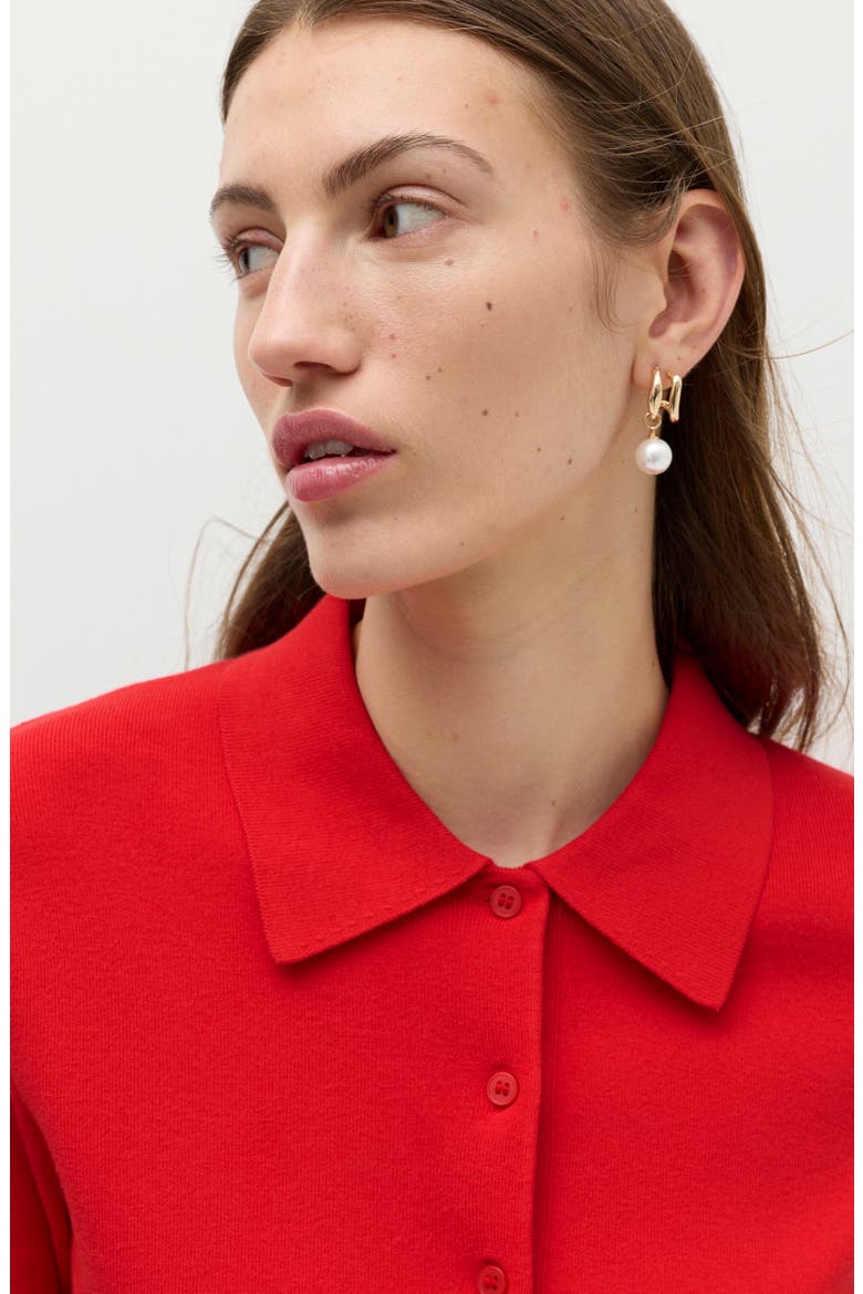 Polo Sweater, Alternate, color, CHILLI RED
