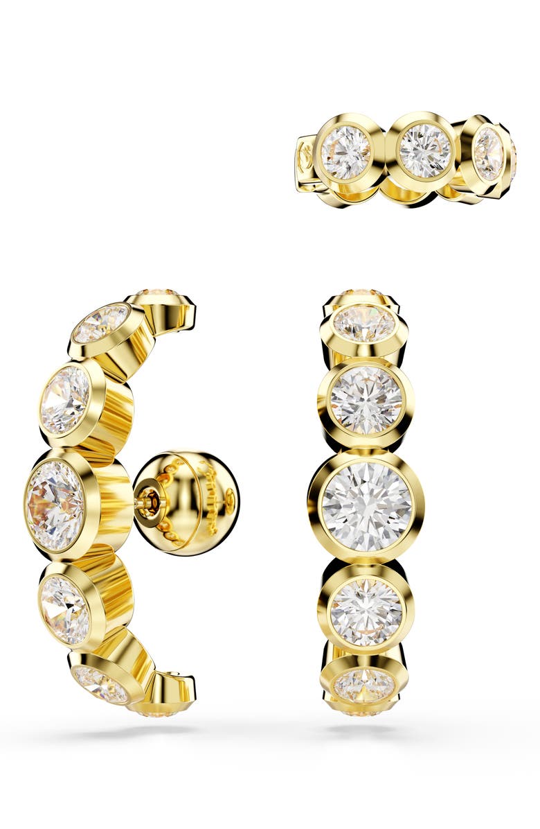 Swarovski Imber Crystal Ear Cuff & Studs Set, Main, color, White/ Gold