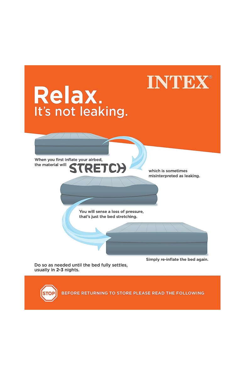 Intex 12" Queen Air Mattress W/ Quickfill Usb Air Pump, Alternate, color, 