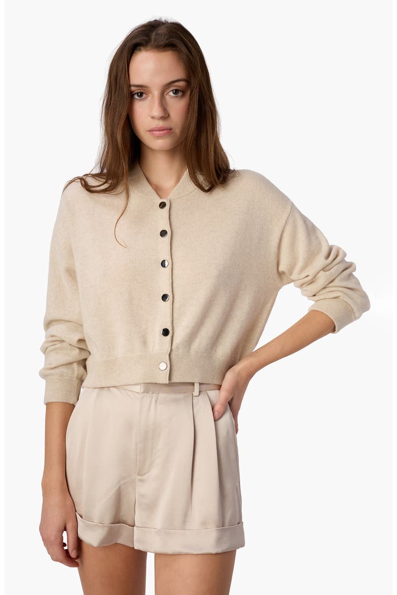 Marcela Boxy Cashmere Cardigan, Alternate, color, BONE