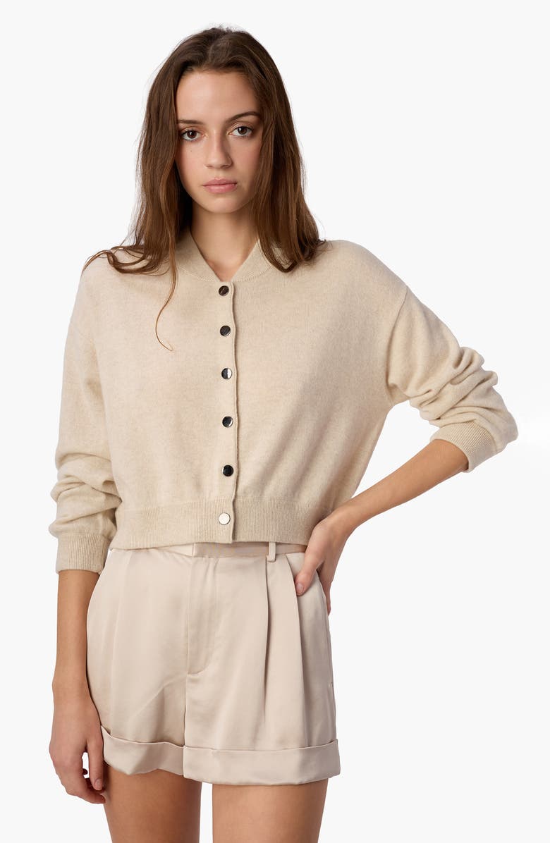 CAMI NYC Marcela Boxy Cashmere Cardigan, Alternate, color, Bone