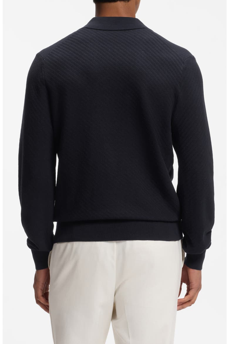 H-Lomarino Long Sleeve Cotton Polo, Alternate, color, DARK BLUE