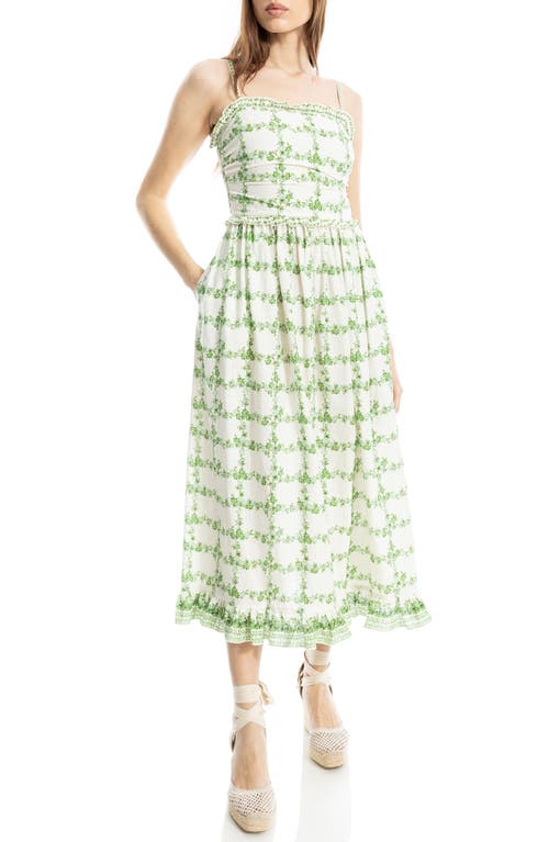 Max Studio Ruffle Printed Midi Sundress
