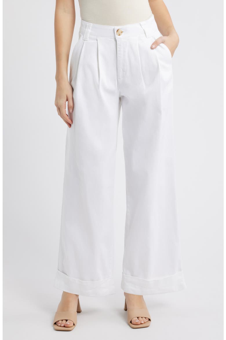Skyrise Wide Leg Pants, Main, color, WHITE