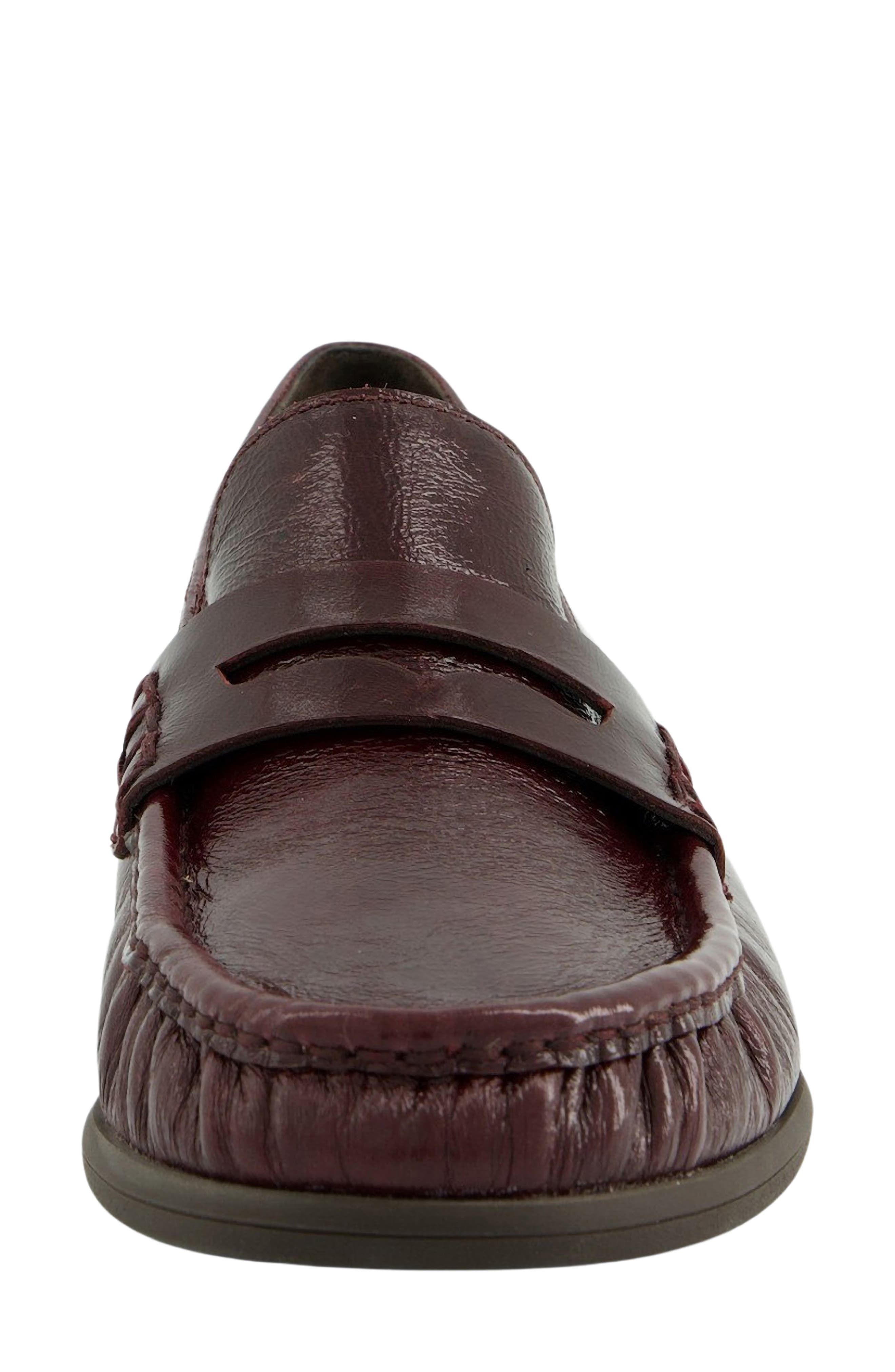 Ferris Loafer, Alternate, color, BORDO GLAZED LEATHER
